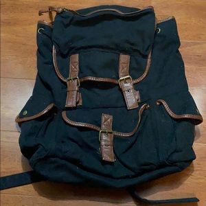 Ecote Canvas Rucksack Backpack - Black